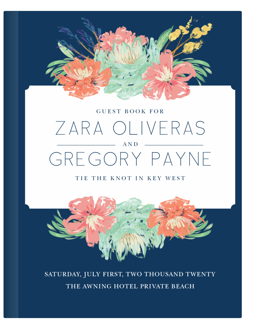 Make your wedding day unforgettable with our Tropical Blooms Guest Book.