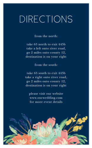 Help your friends and family find your event with our Tropical Blooms Direction Cards.