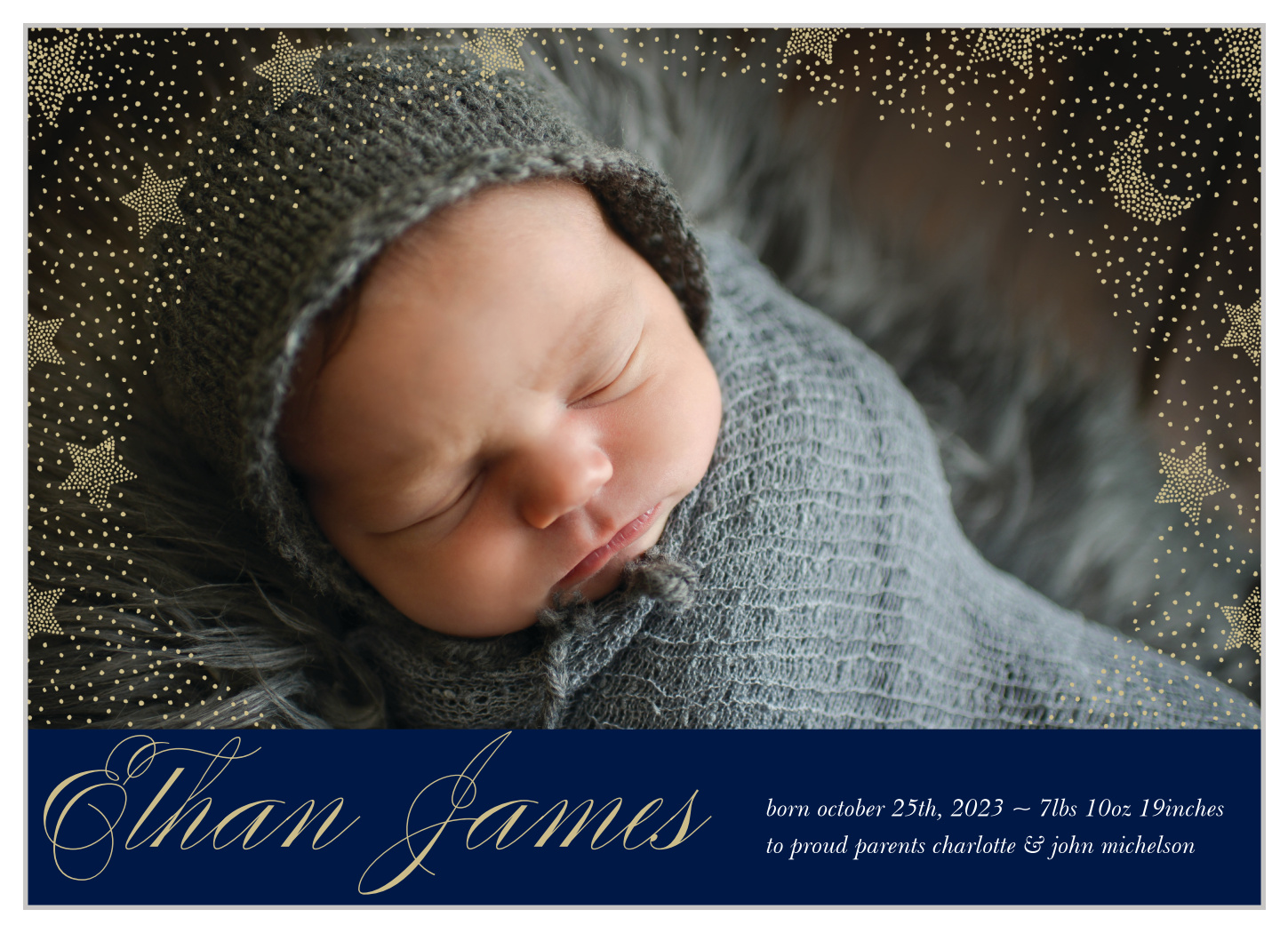 Twinkling Star Birth Announcements