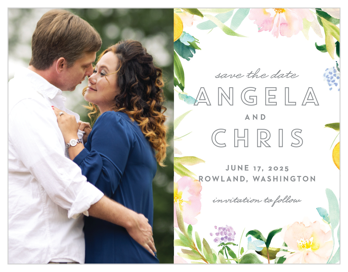 Summer Bouquet Save the Date Cards