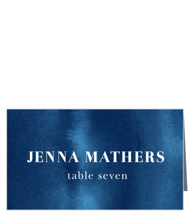 Treat your guests like royalty with our stunning Indigo Watercolor Place Cards.