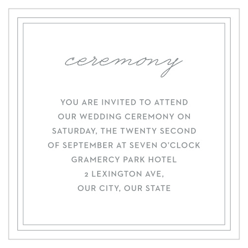 Make sure the most important people in your life make it to your rehearsal dinner or ceremony with our energetic Summer Bouquet Ceremony Cards.