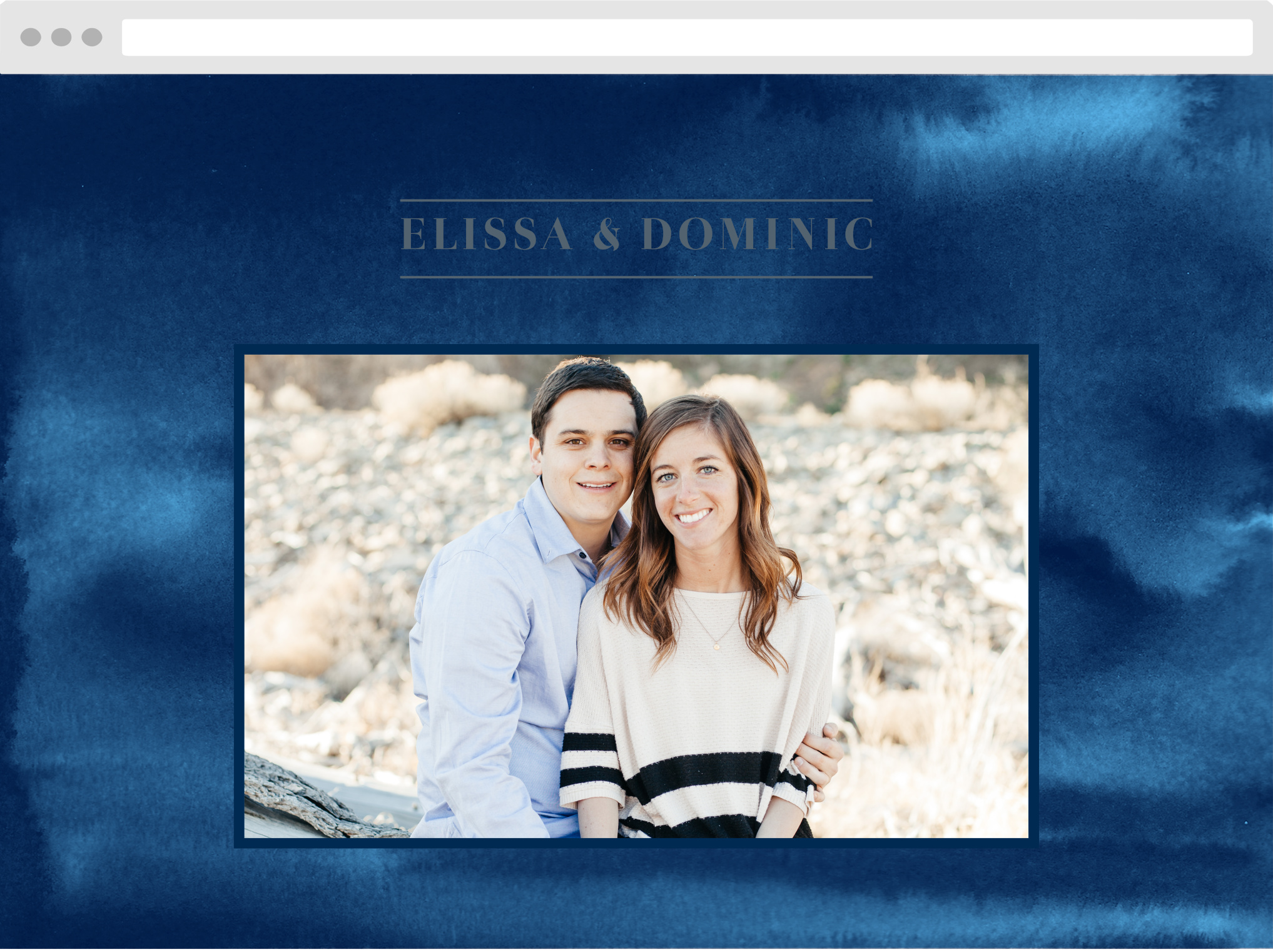 Make responding to your wedding invitations fun and easy with our Indigo Watercolor Wedding Website.