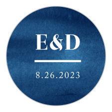 Give your wedding preparations the touch of class it deserves with our Indigo Watercolor Wedding Stickers.