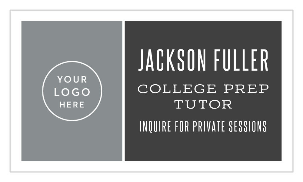 School Tutor Logo Business Cards