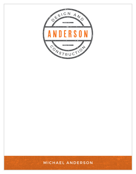 Our Construction Badge Business Stationery offers a bold, strong representation of yourself and your business.