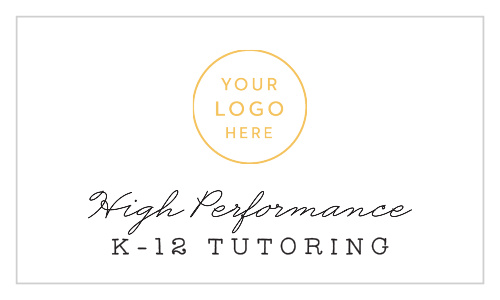 Write your own client list with our Teacher Logo Logo Business Cards.