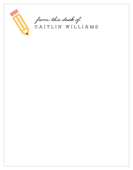 Write your own client list with our Teacher Logo Business Stationery.