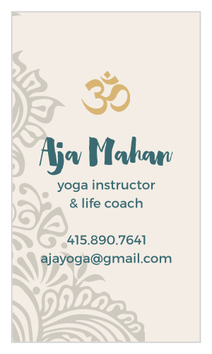 Share your passion for your craft and your classes with our Yoga Instructor Business Cards.