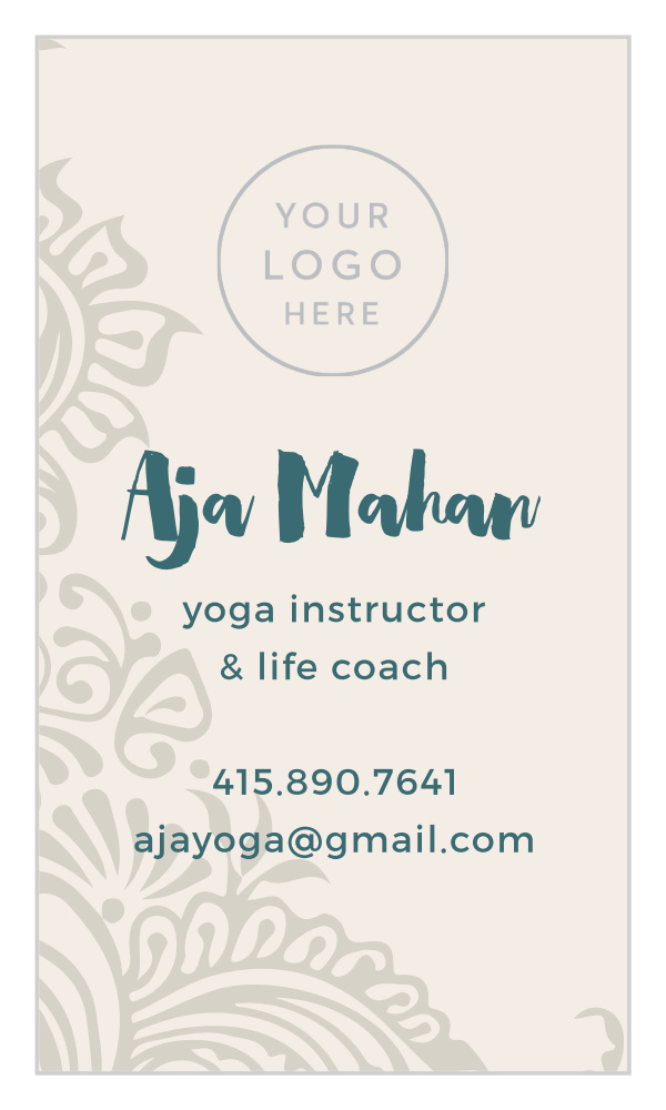 Yoga Instructor Logo Business Cards