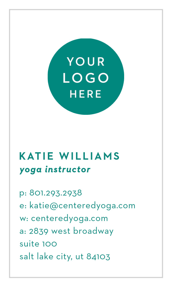 Modern Yogi Logo Business Cards