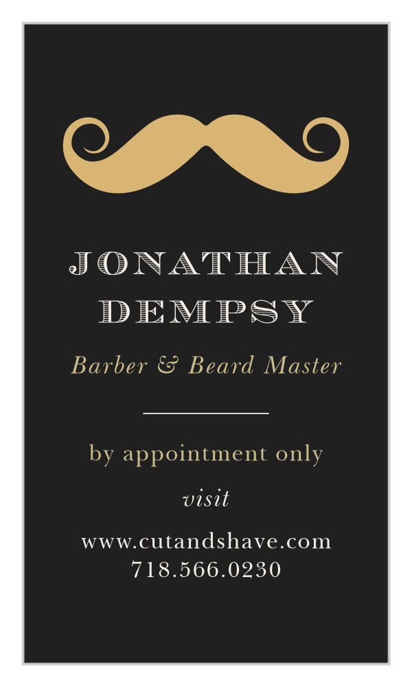 Mustache Barber Business Cards