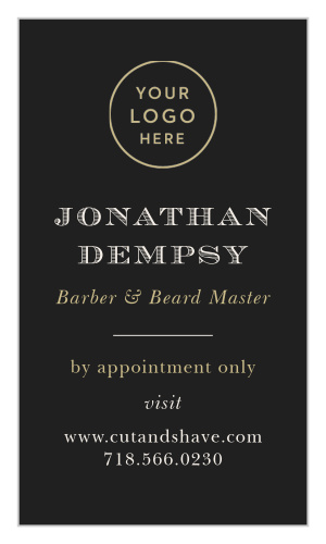 Any barber can stand out with our classy, whimsical Mustache Barber Logo Business Card.