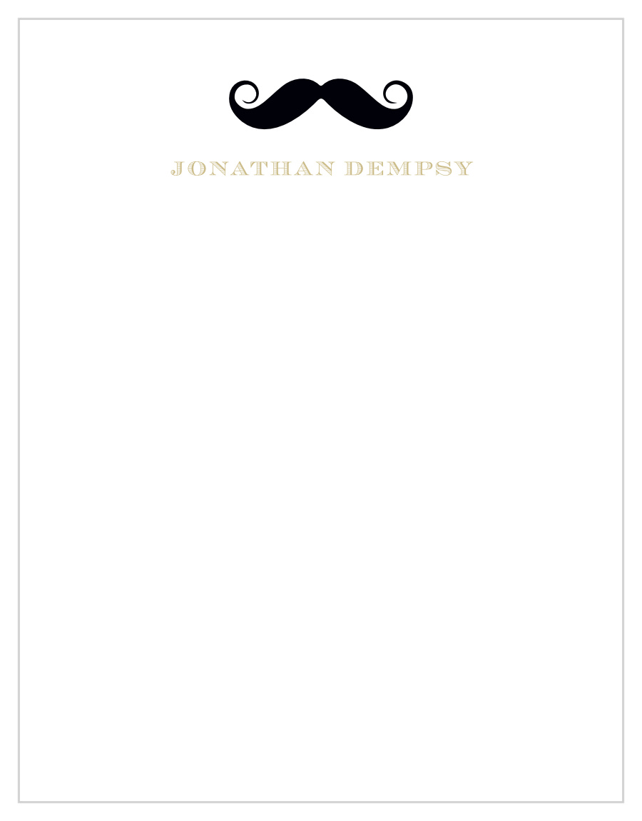 Mustache Barber Business Stationery
