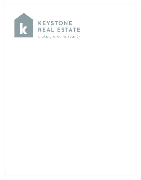 Our House & Home Business Stationery keeps it simple with our customizable initial in a modern house icon. 