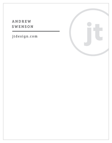 Our Engineer Monogram Business Stationery offers a sleek method for taking notes and writing invoices.