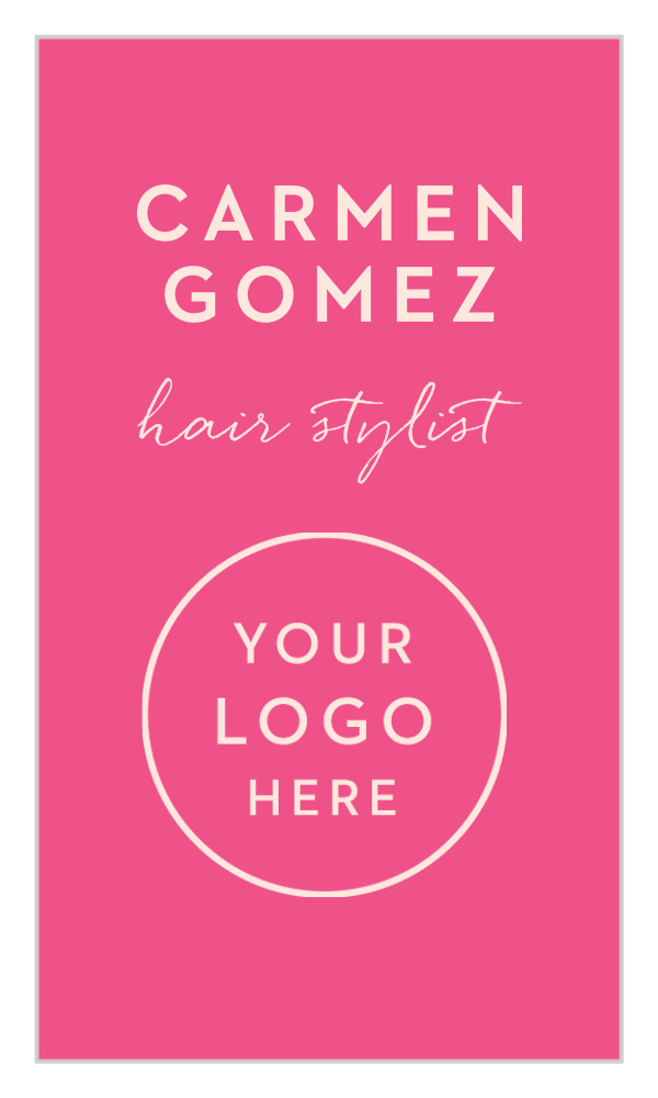 Hair Stylist Logo Business Cards