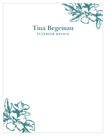 Designer Flowers Business Stationery offer a gorgeous space for taking notes, writing invoices, and leaving a lasting impression on your clientele.
