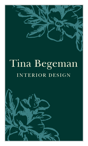 Leave a lasting impression on your clientele with the subtle beauty of our Designer Flowers Business Cards. Featuring a stunning ensemble of greens and blues, and with your name and title in a sparkling champagne-color, these business cards are sure to impress everyone you give them to.