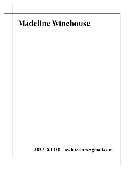 Interior Designer Business Stationery offers a gorgeous space for taking notes, writing invoices, and leaving a lasting impression on your clientele.