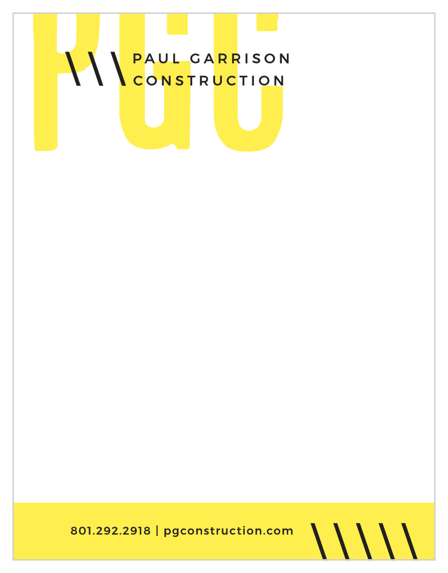 Construction Zone Business Stationery