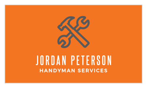 Our Handyman Hammer Business Cards are a brilliant, vibrant orange, and feature only the tools of your trade and your name- offering a simple card alongside the simple solutions you offer your clients.