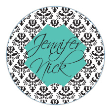 The Victorian Charm logo square is the perfect finishing touch for this or any wedding invitation set.