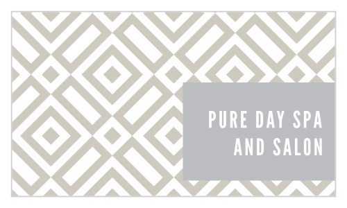 Relax and rejoice in the stunning symmetry of our Geometric Pattern Business Cards. Various clean-cut shapes adorn the background of the card, while a solid block of gray ensures that your white text is clear and easy to read.