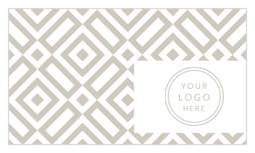 Featuring the same stunning design as our Geometric Pattern Business Cards, but this time with space for your company's professional logo, these cards are perfect for building your client base.