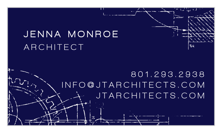 Blueprint Architect Business Cards