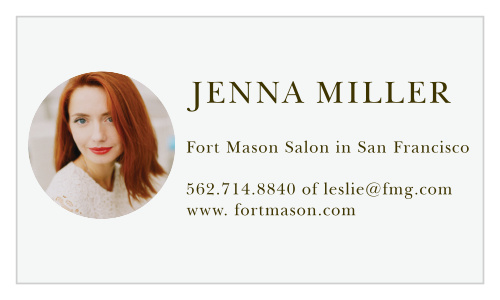 Our Circle Landscape Business Cards are clean and simply designed.