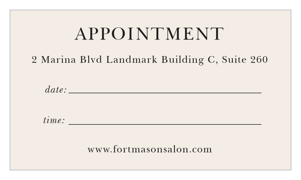 Appointment Card Landscape Business Cards