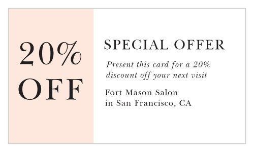 Our Discount Card Landscape Business Cards are the perfect way to show client appreciation.