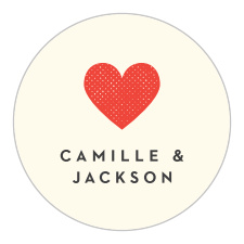 The Charming Mustache logo square is the perfect finishing touch for this or any wedding invitation set.