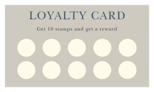 Our Loyalty Card Landscape Business Cards are designed so that you are able to reward your loyal clientele!