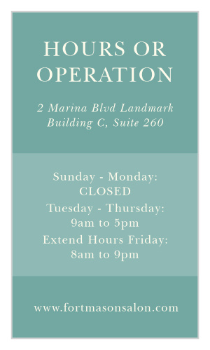 Our Hours of Operation Portrait Business Cards allow you to professionally provide your clients with your business information.