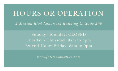 Our Hours of Operation Landscape Business Cards allow you to professionally provide your clients with your business information. 