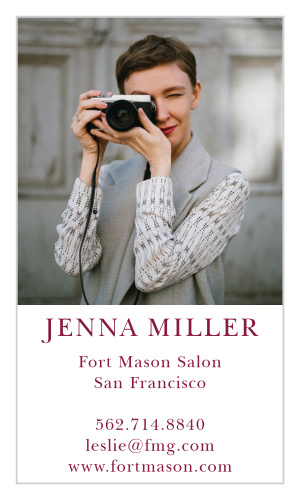 Our Headshot Portrait Business Cards are designed for your headshot to sit alongside your business details.