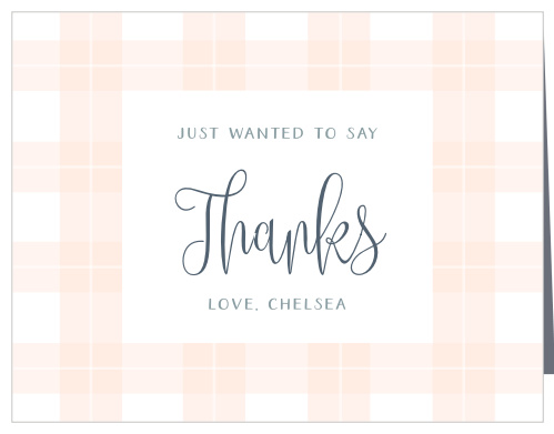 Our Pretty Plaid Baby Shower Thank You Cards are a gorgeous combination of classic plaid and hand-written text. 