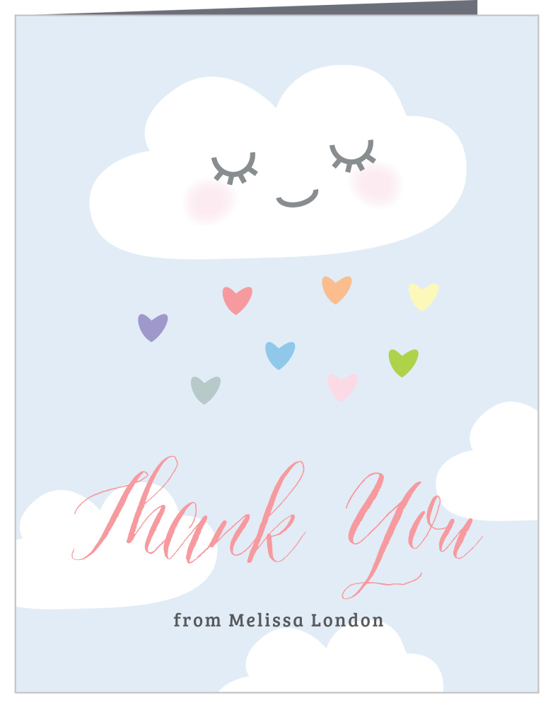 Rainbow Cloud Baby Shower Thank You Cards