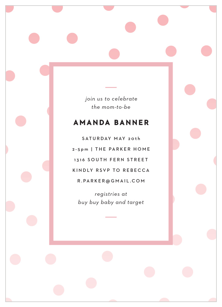 Ombre Dots Baby Shower Invitations