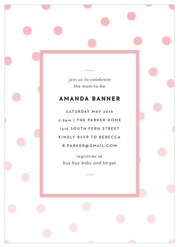 Celebrate in style with our Ombre Dots Baby Shower Invitations.