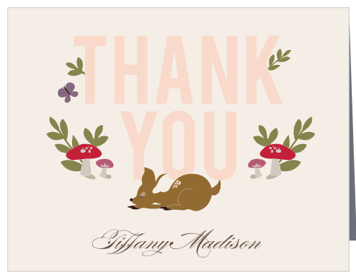 Woodland Deer Baby Shower Thank You Cards