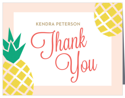 Pineapple Paradise Baby Shower Thank You Cards