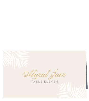 Use the subtle, relaxing elegance of our Palm Beach Place Cards to guide your guests to their seats.