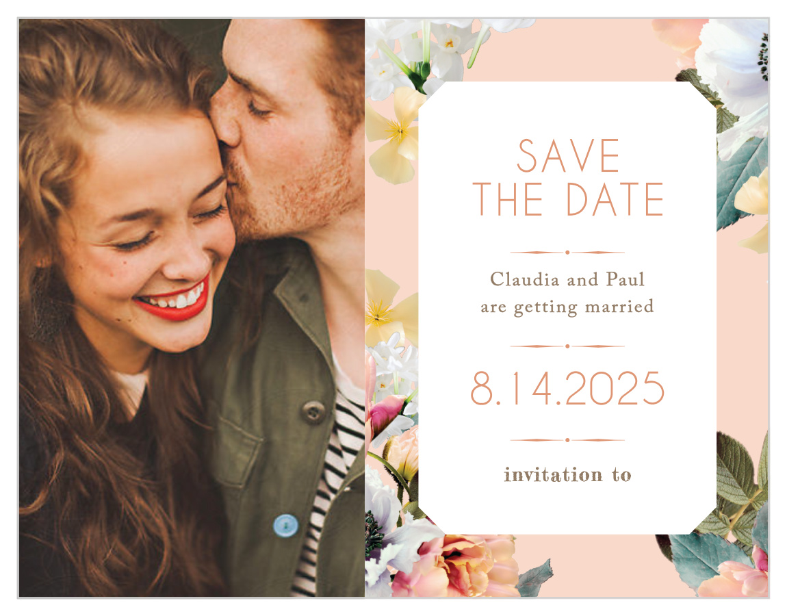 Dawn Flowers Save the Date Cards