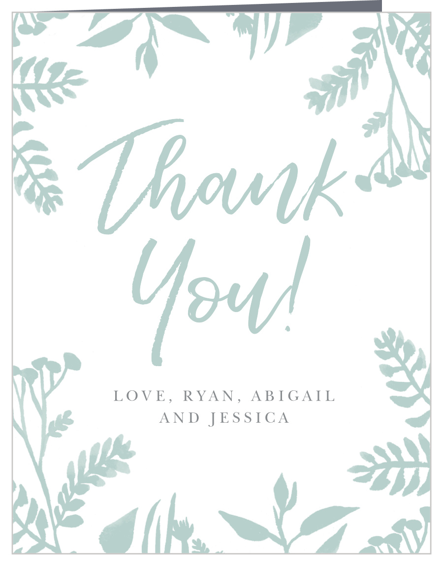 Painted Botanicals Baby Shower Thank You Cards