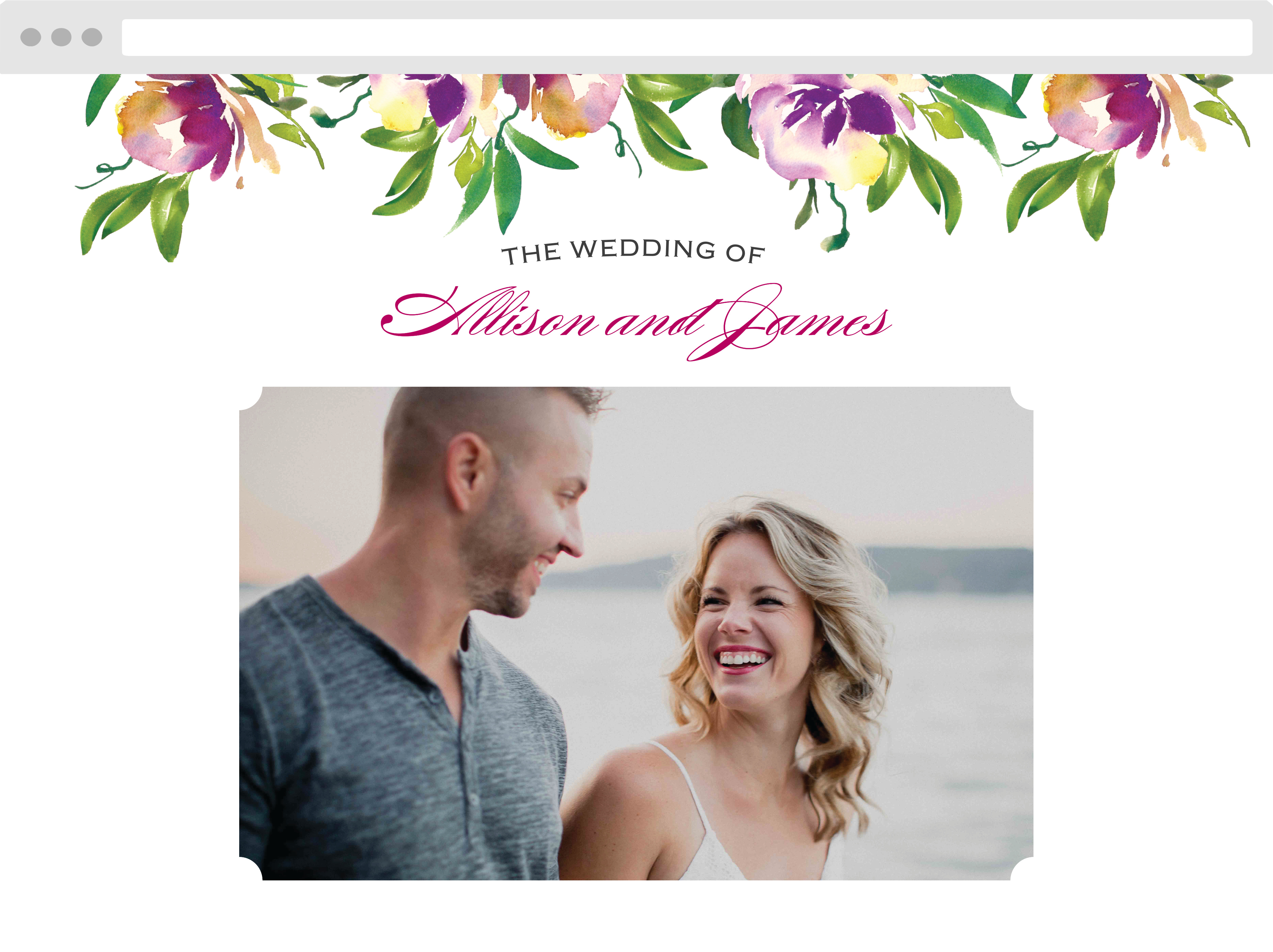 Fresh Cut Flowers Wedding Website