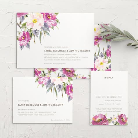 Simple Spring Wedding Invitations