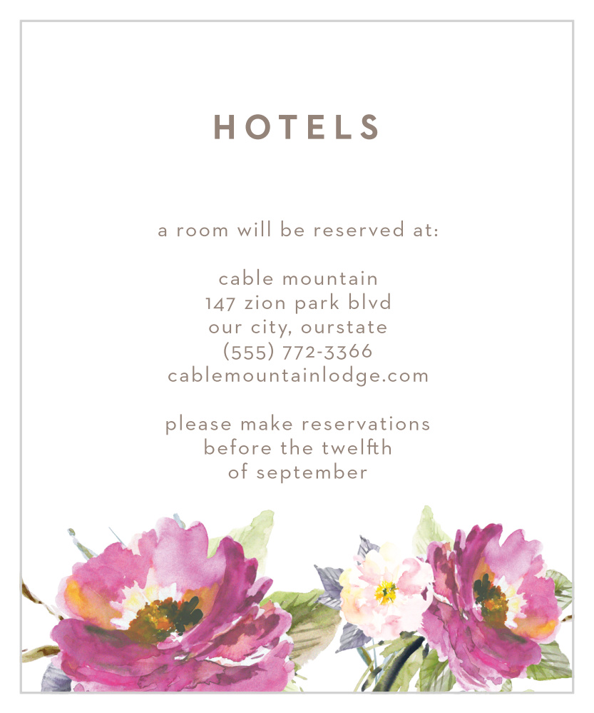 Simple Spring Accommodation Cards